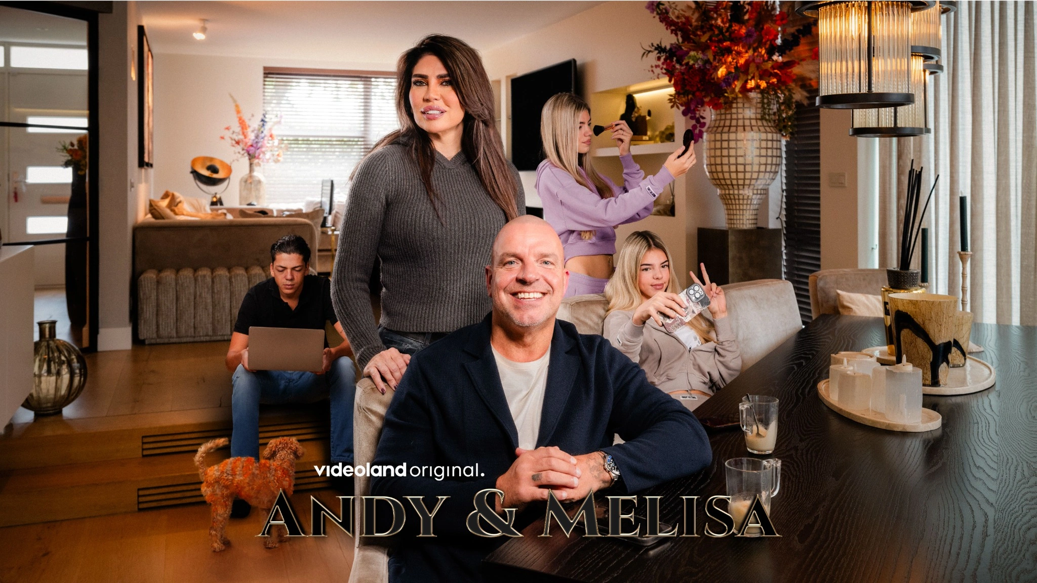 Andy en Melisa met hun gezin